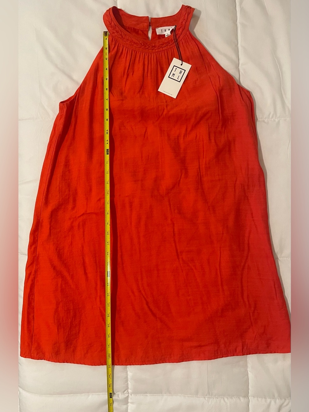 THML Halter Dress in Vibrant Orange - Picture 5 of 7